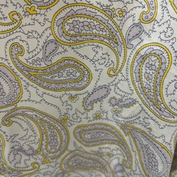 Daniel Cremieux Paisley Sleeve Button Down Shirt White Lavender Yellow XXL - Picture 5 of 6